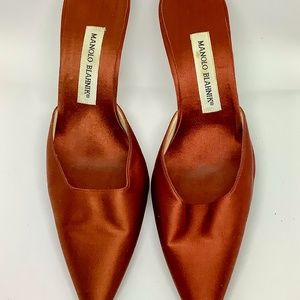 Red Satin Manolo Blahnik